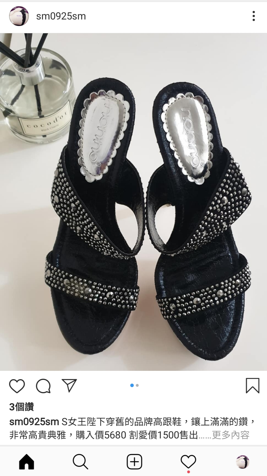 專櫃品牌 鑲鑽高跟鞋