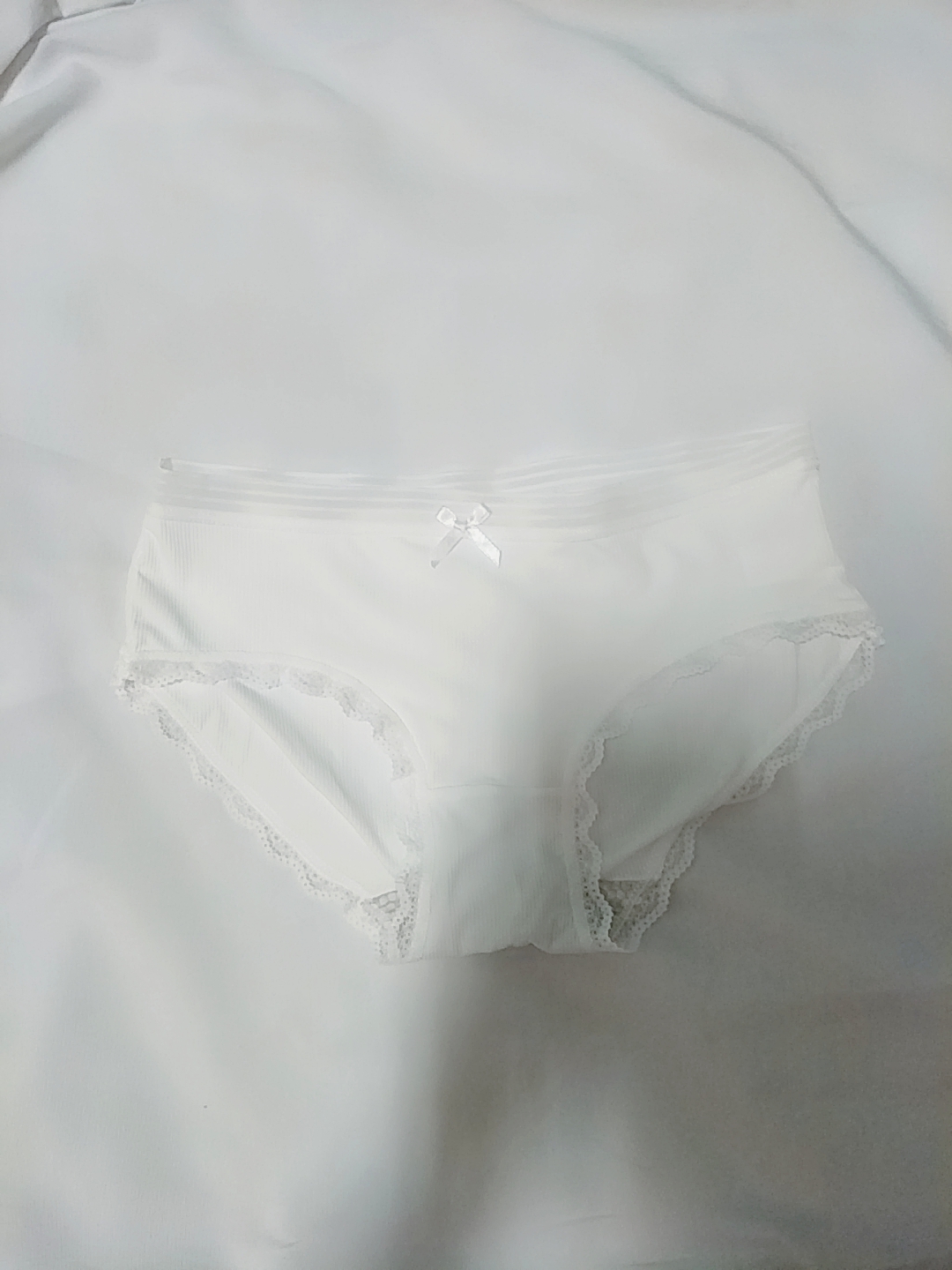 白色蝴蝶結褲褲❤