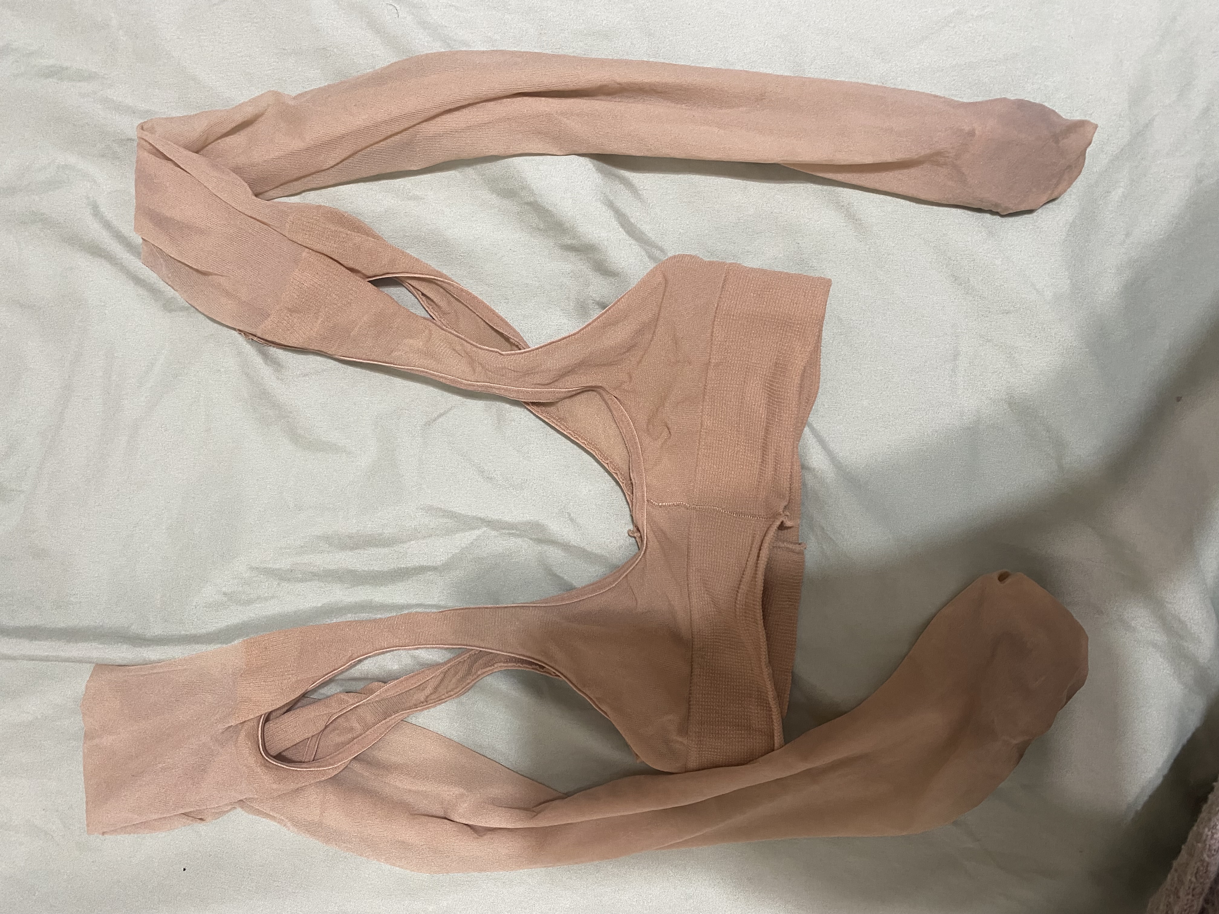 穿多次的開檔絲襪 購買可再穿一天再出貨