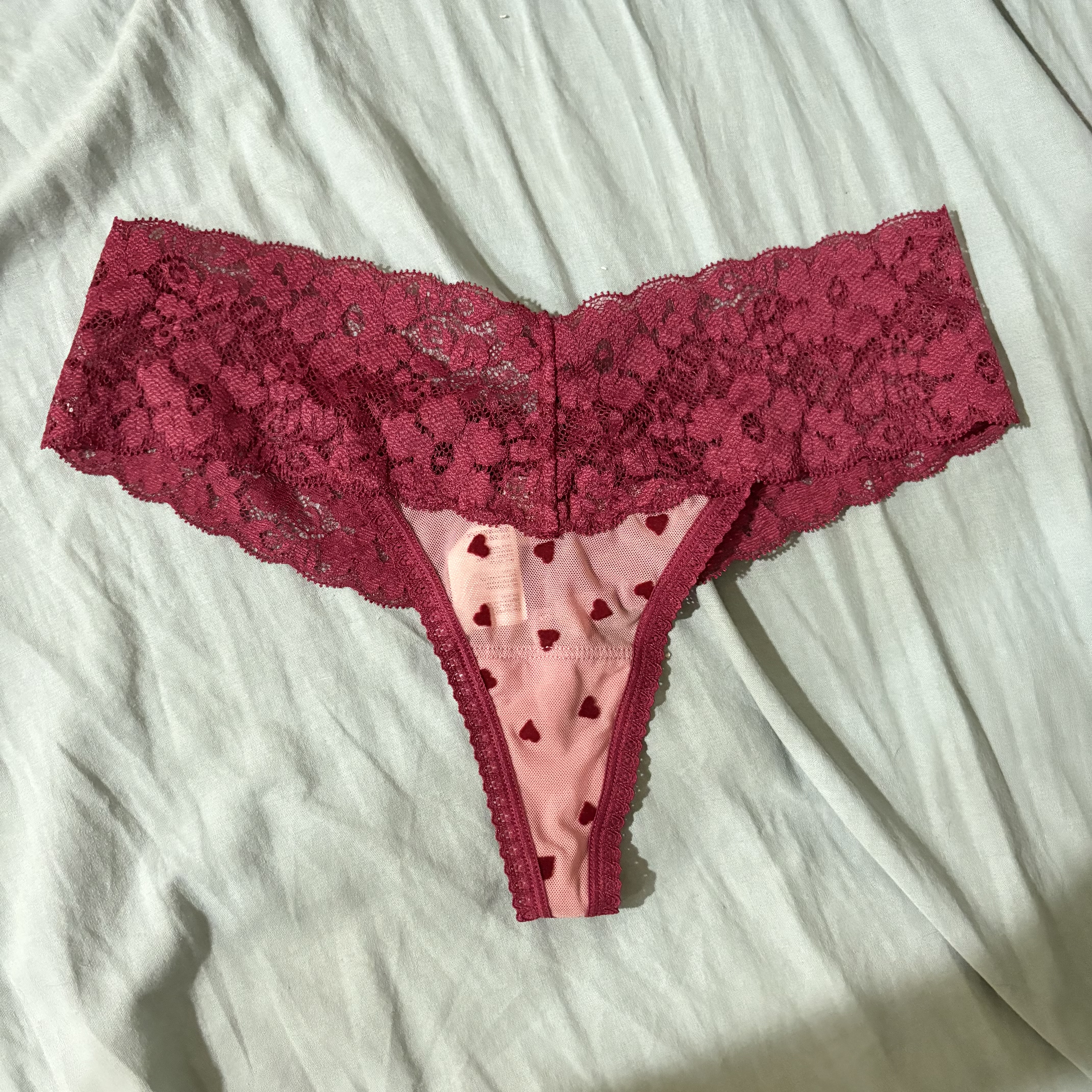 網紗小丁-紅色植絨愛心