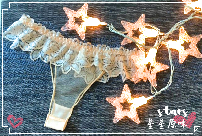✨星星原味⭐原味膚色低腰蕾絲T字小褲褲/丁字褲